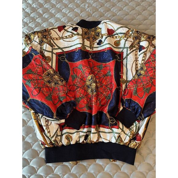 Vintage 70s-80s TRES-BEAU International Womans Satin Bomber Jacket Sz M - Picture 8 of 8